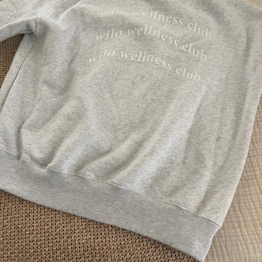 WILO The Label Sweatshirt WomensXS  Ivory WILO WELLNESS CLUB Oversized Pullover - Picture 3 of 6